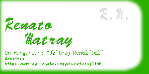 renato matray business card